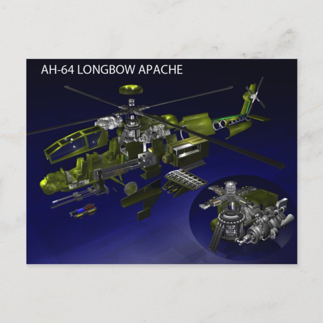 AH-64 Longbow Apache Postkarte (Vorderseite)