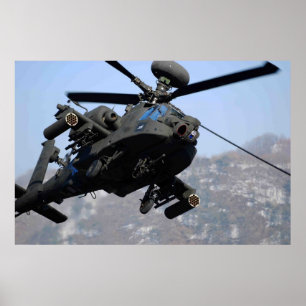 AH-64D Apache Hubschrauber Poster
