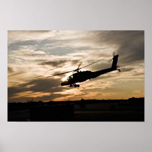 AH-64D Apache Hubschrauber Poster (Vorne)