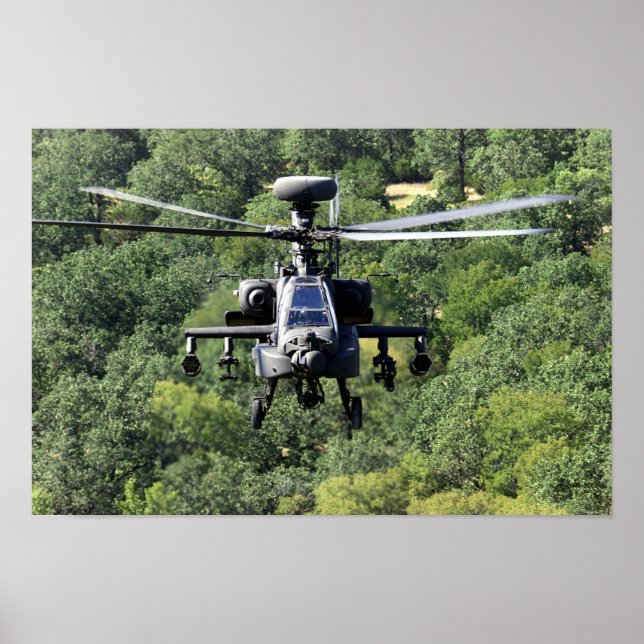 AH-64D Apache Hubschrauber Poster (Vorne)