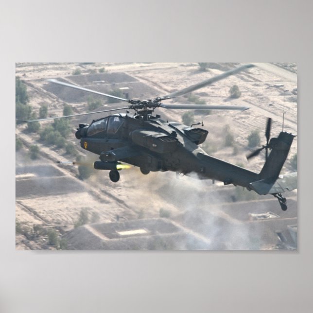 AH-64D Apache Hubschrauber Poster (Vorne)