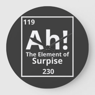 ah das Element der überraschenden lustigen period Große Wanduhr