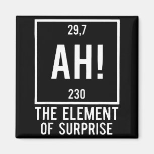 Ah das Element der Überraschung lustiger Chemie-Wo Magnet