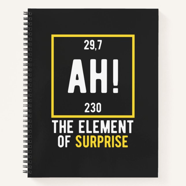 Ah das Element der Überraschung Notizbuch (Vorderseite)