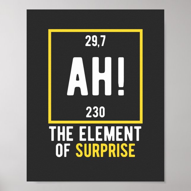 Ah das Element der Überraschung Poster (Vorne)