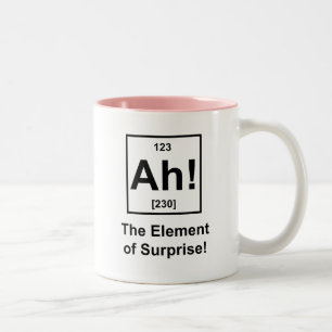 Ah! Das Element der Überraschung Zweifarbige Tasse
