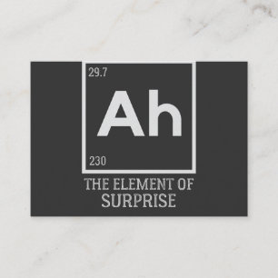 Ah das Element der Überraschungen Visitenkarte