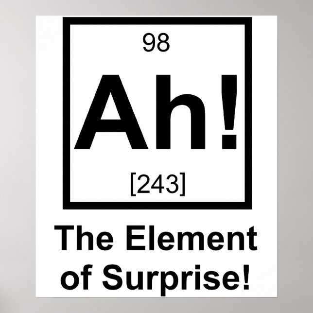 Ah das Element des periodischen Symbols eines Über Poster (Vorne)