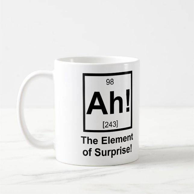 Ah das Element des periodischen Symbols eines Über Tasse (Links)