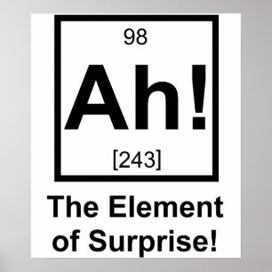 Ah das Element Überraschungs-des periodischen Poster