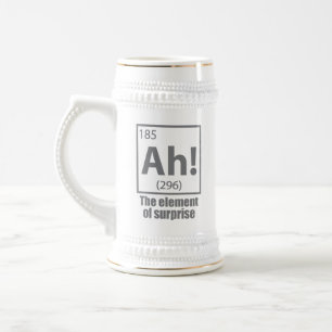 Ah! Das Element von überraschendem Funny Chemistry Bierglas