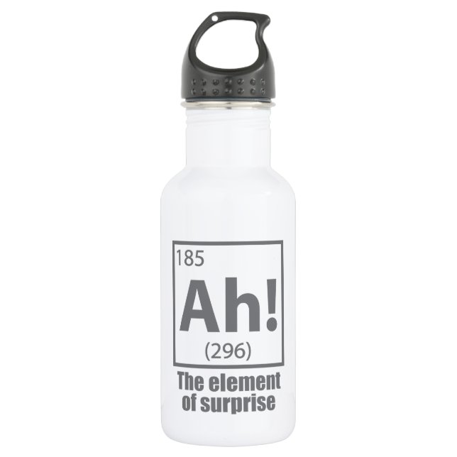 Ah! Das Element von überraschendem Funny Chemistry Edelstahlflasche (Vorderseite)