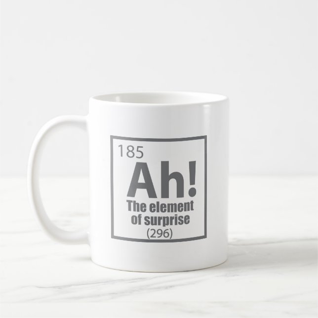 Ah! Das Element von überraschendem Funny Chemistry Kaffeetasse (Links)