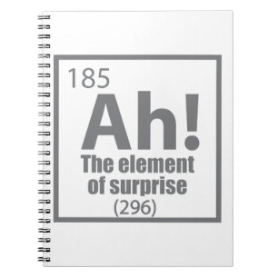 Ah! Das Element von überraschendem Funny Chemistry Notizblock