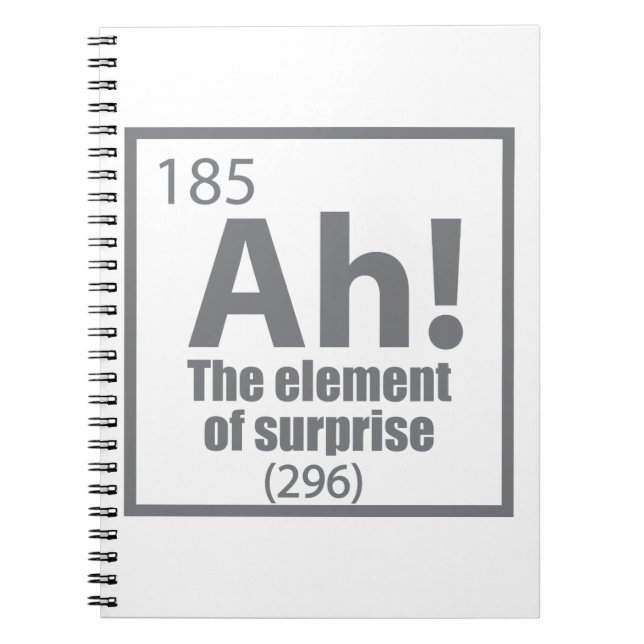 Ah! Das Element von überraschendem Funny Chemistry Notizblock (Vorderseite)