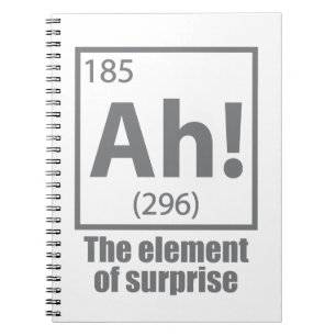 Ah! Das Element von überraschendem Funny Chemistry Notizblock