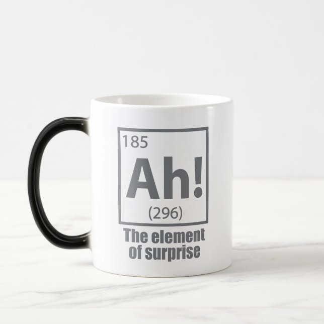 Ah! Das Element von überraschendem Funny Chemistry Verwandlungstasse (Links)