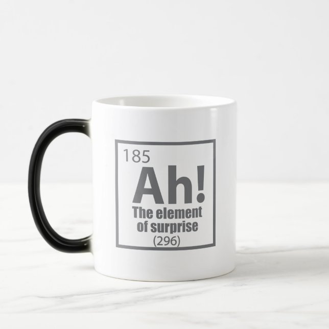 Ah! Das Element von überraschendem Funny Chemistry Verwandlungstasse (Links)