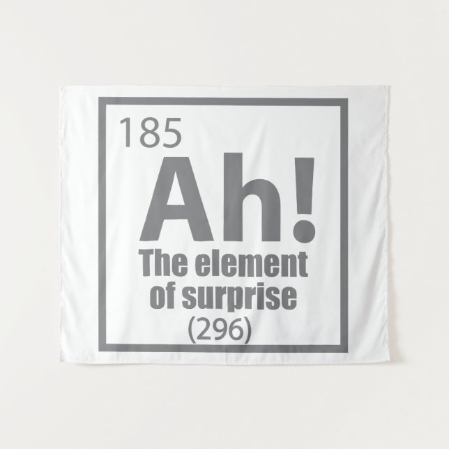 Ah! Das Element von überraschendem Funny Chemistry Wandteppich (Vorderseite (Horizontal))
