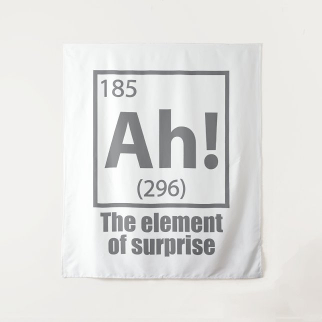 Ah! Das Element von überraschendem Funny Chemistry Wandteppich (Vorderseite)