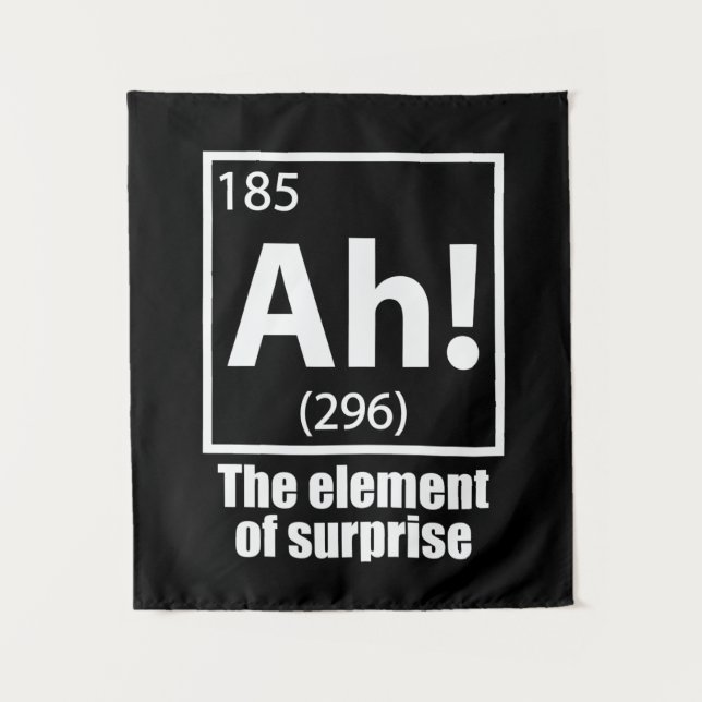 Ah! Das Element von überraschendem Funny Chemistry Wandteppich (Vorderseite)