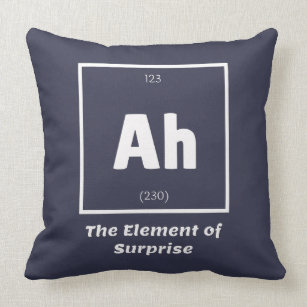 Ah Element der überraschenden Chemie-Wissenschaft  Kissen
