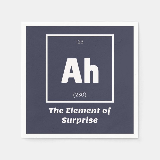 Ah Element der überraschenden Chemie-Wissenschaft  Serviette (Vorderseite)