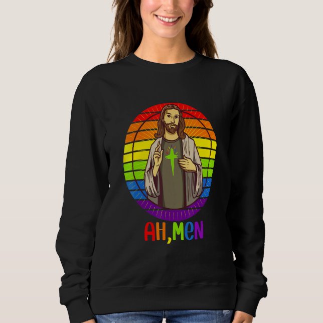Ah Männer Gay Pride Regenbogenflagge Lgbtq Stuff J Sweatshirt (Vorderseite)