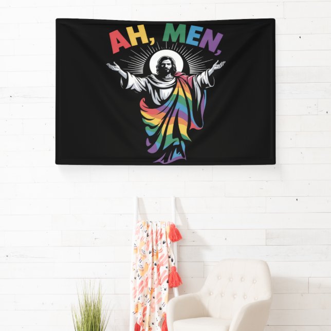 Ah Männer Lustiger LGBT Gay Pride Banner (InSitu)
