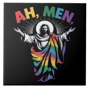 Ah Männer Lustiger LGBT Gay Pride Fliese