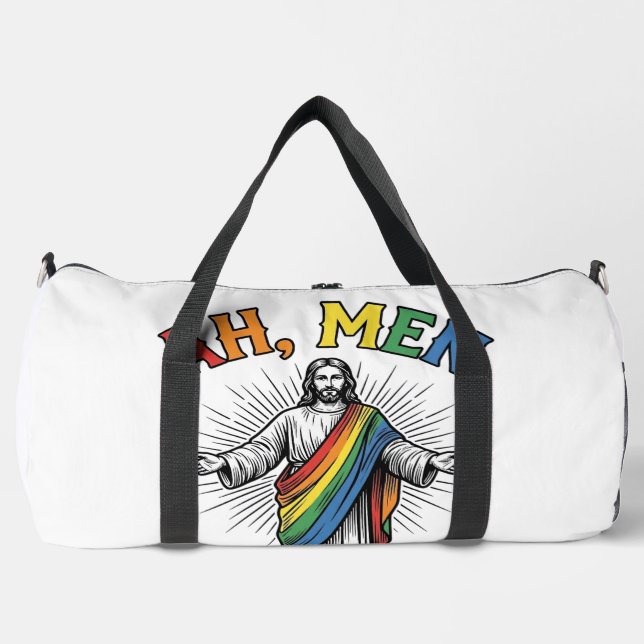 Ah Männer Regenbogen Religiös Vintage Duffle Bag (Vorderseite)