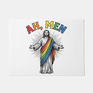 Ah Männer Regenbogen Religiös Vintage Fußmatte