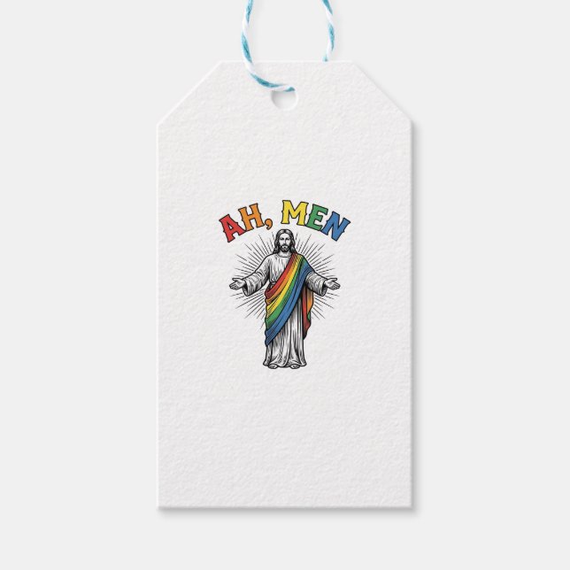Ah Männer Regenbogen Religiös Vintage Geschenkanhänger (Vorderseite)