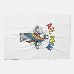 Ah Männer Regenbogen Religiös Vintage Geschirrtuch