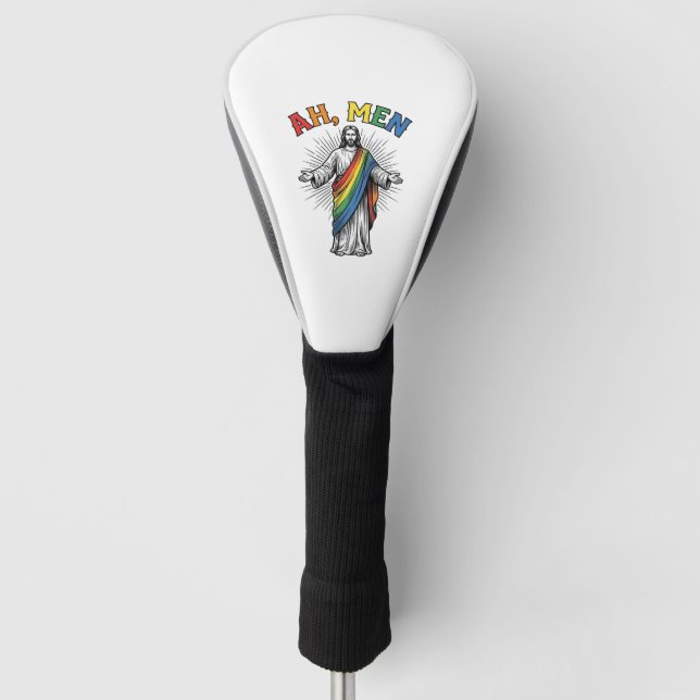 Ah Männer Regenbogen Religiös Vintage Golf Headcover (Vorderseite)