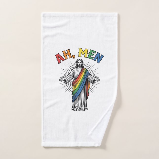 Ah Männer Regenbogen Religiös Vintage Handtuch (Handtuch)