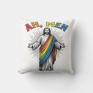 Ah Männer Regenbogen Religiös Vintage Kissen