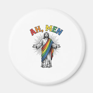 Ah Männer Regenbogen Religiös Vintage Magnet