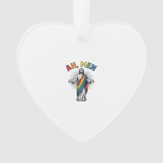 Ah Männer Regenbogen Religiös Vintage Ornament (Vorderseite)