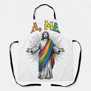 Ah Männer Regenbogen Religiös Vintage Schürze