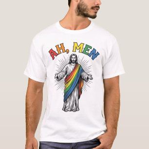 Ah Männer Regenbogen Religiös Vintage T-Shirt