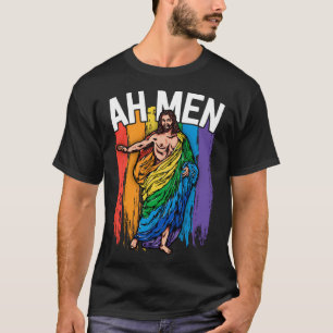 Ah Men Gay Jesus Shirt Funny Lgbtq Shirts Geschenk