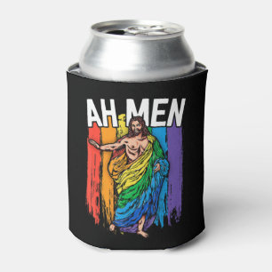 Ah Men Gay Jesus Shirt Funny LGBTQ Shirts Geschenk Dosenkühler