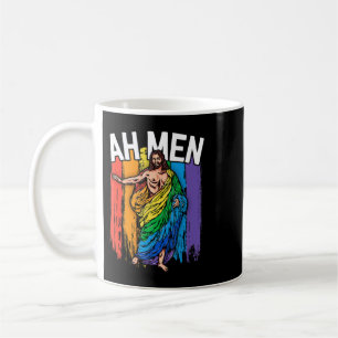 Ah Men Gay Jesus Shirt Funny LGBTQ Shirts Geschenk Kaffeetasse