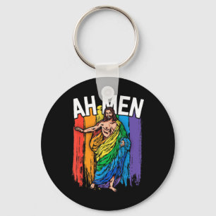 Ah Men Gay Jesus Shirt Funny LGBTQ Shirts Geschenk Schlüsselanhänger
