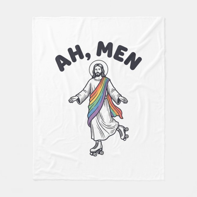 Ah Men Rollschuhfahren Glaube Vektordesign_1 Fleecedecke (Vorderseite)
