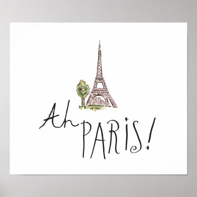 Ah Paris! Kostenvoranschlag | Mit Effiel Tower Poster (Vorne)