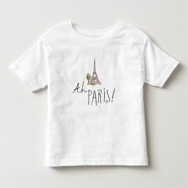 Ah Paris! Zitat | mit Effiel Turm Kleinkind T-shirt (Vorderseite)
