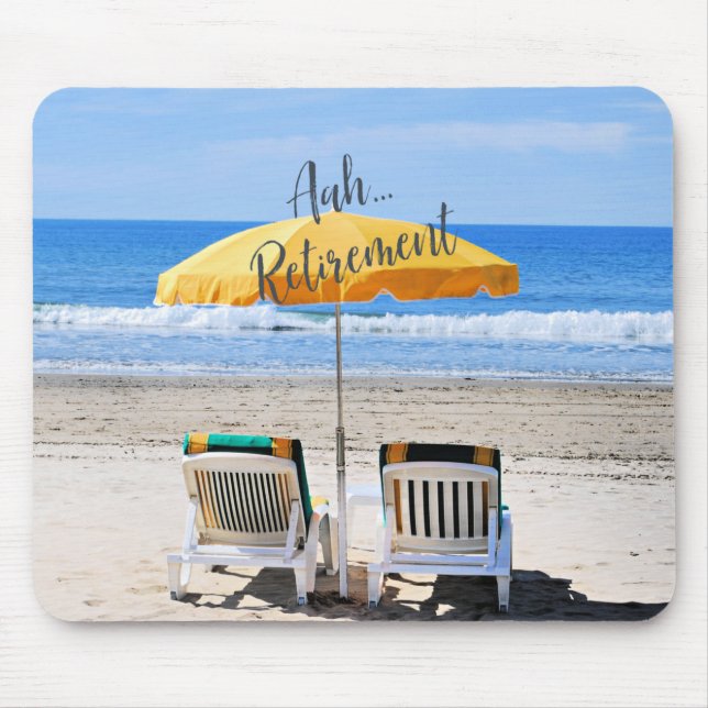 Ah...Ruhestand, Tag am Strand, Mousepad (Vorne)