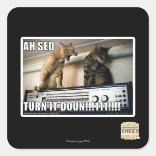 Ah Sed Dreh es ab! Quadratischer Aufkleber